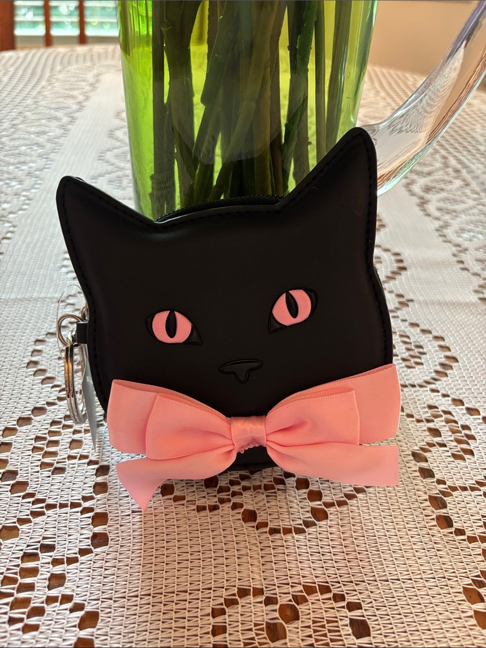 Bath & Body Works Black Cat Key Ring Case